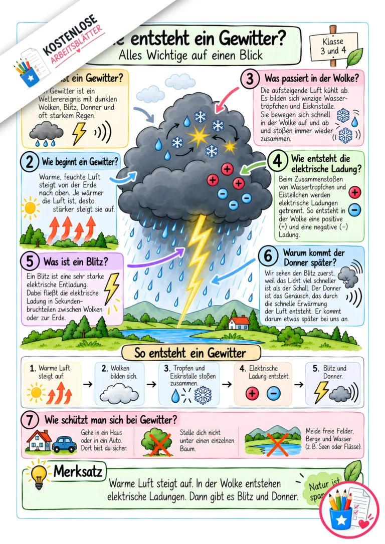 Merkblatt - Wie entsteht ein Gewitter?