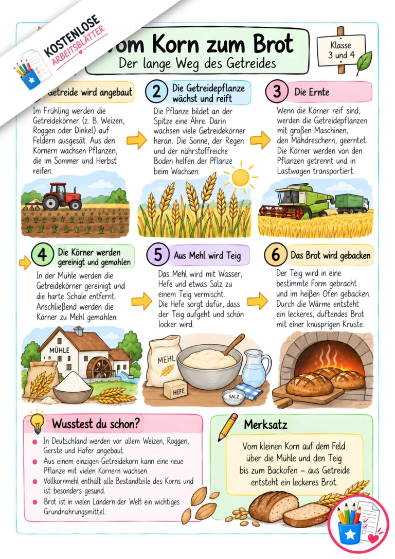 Merkblatt - Vom Korn zum Brot