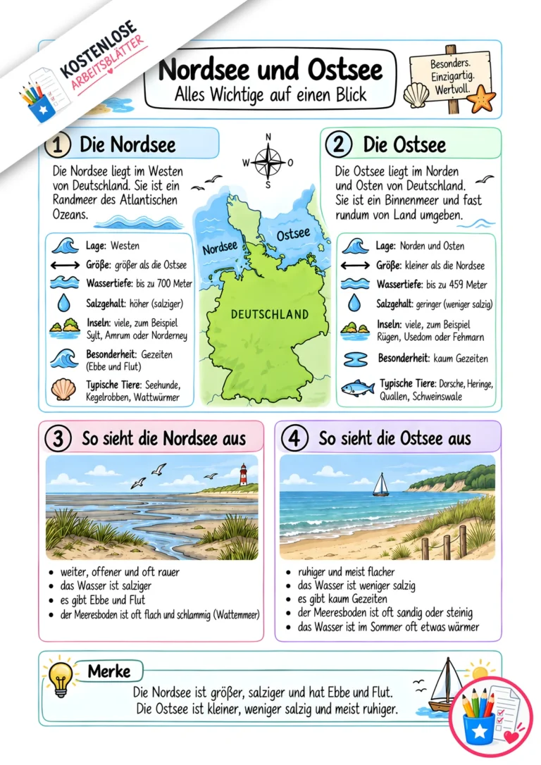 Merkblatt – Nordsee und Ostsee