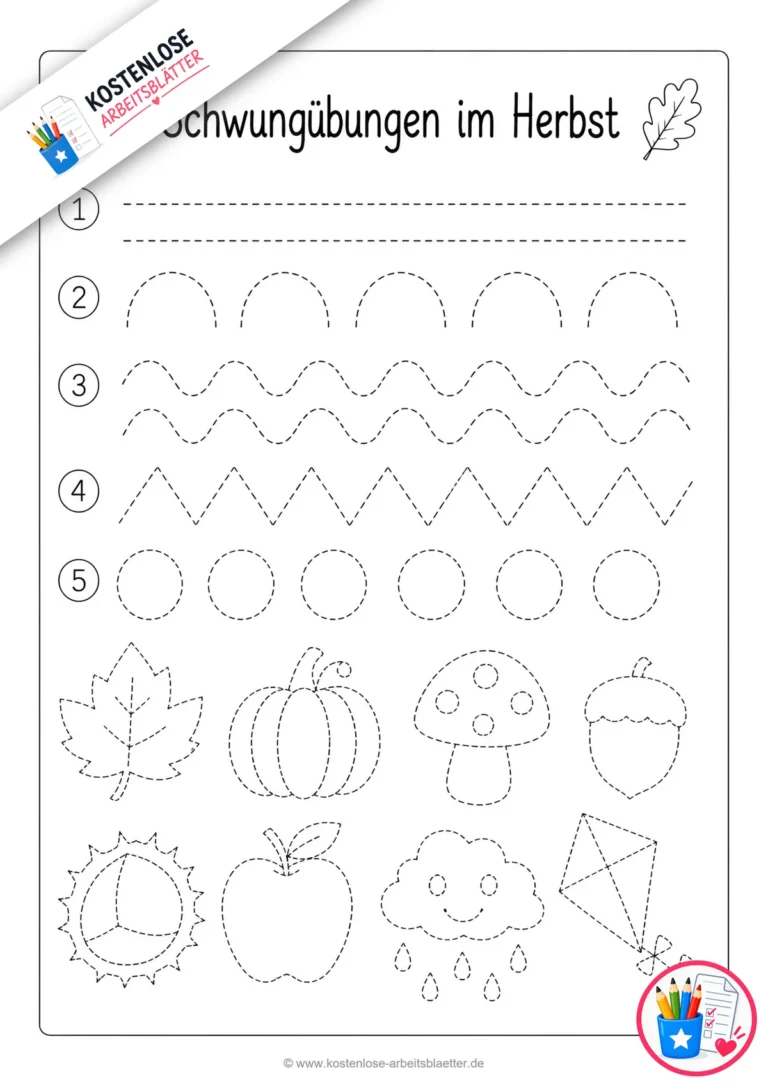 Schwungübungen Herbst
